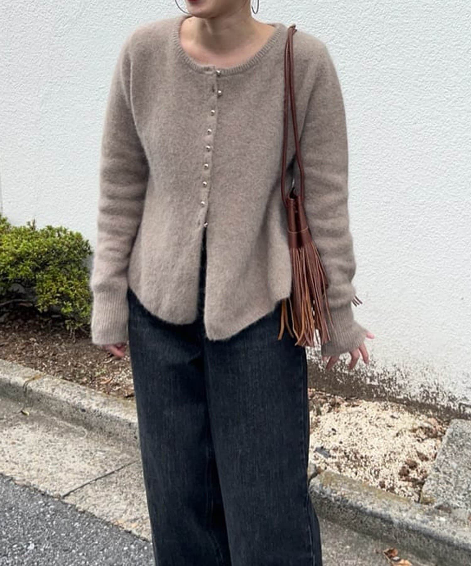 全骨格キレイ見え】【4色展開】ラクーンペプラムカーディガン