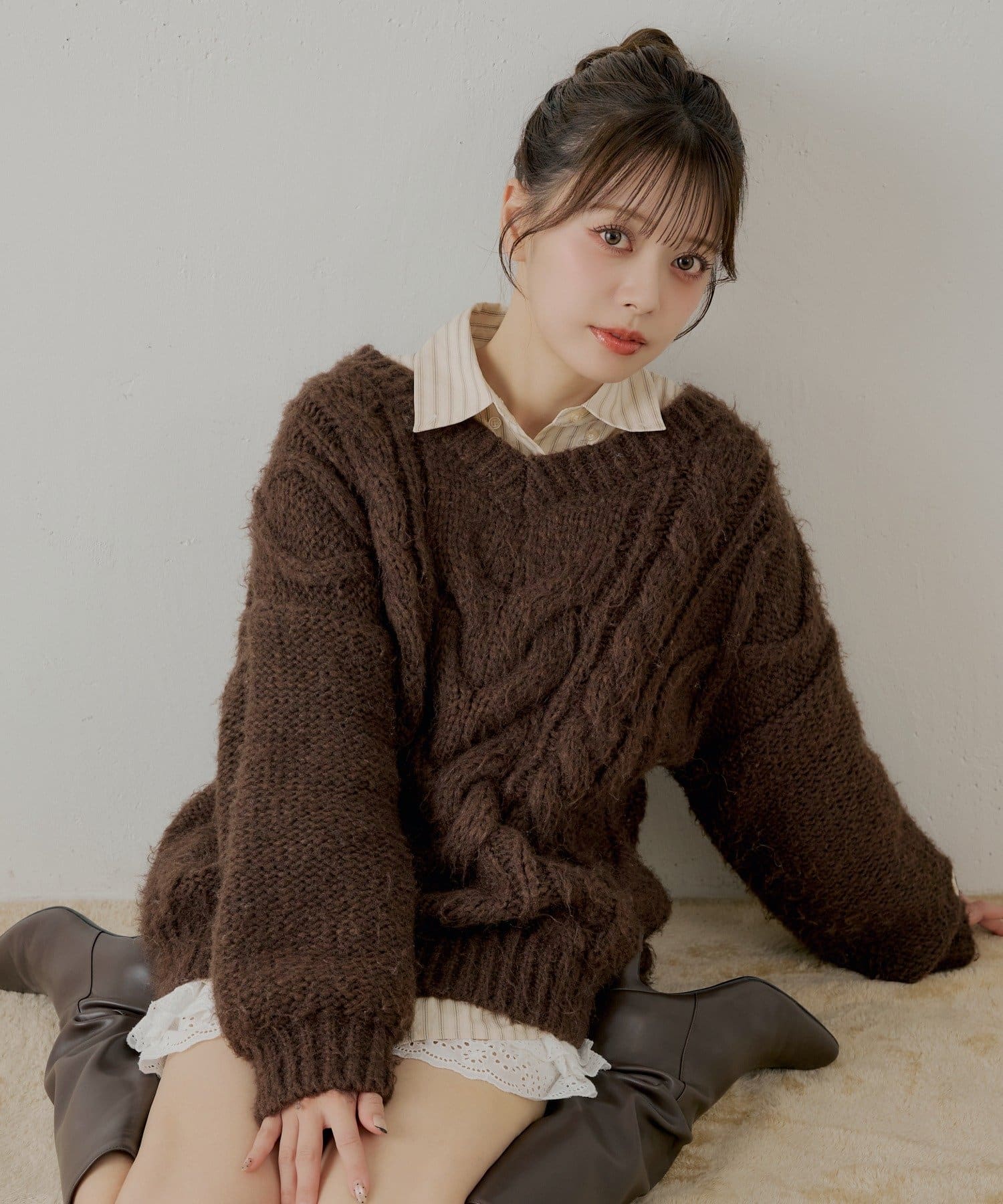 ケーブルVルーズニットワンピース | Chico(チコ)レディース | PAL