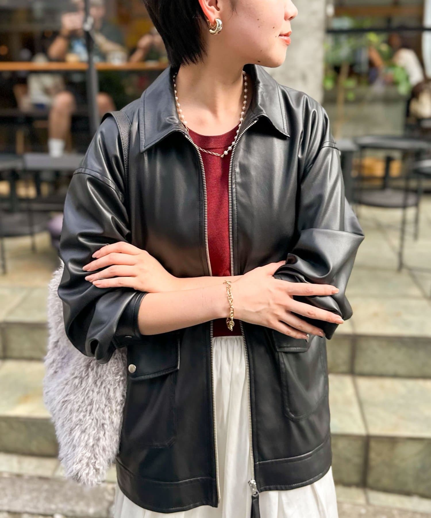 セットアップ対応》ウォッシャブルフェイクレザーブルゾン | NOLLEY'S