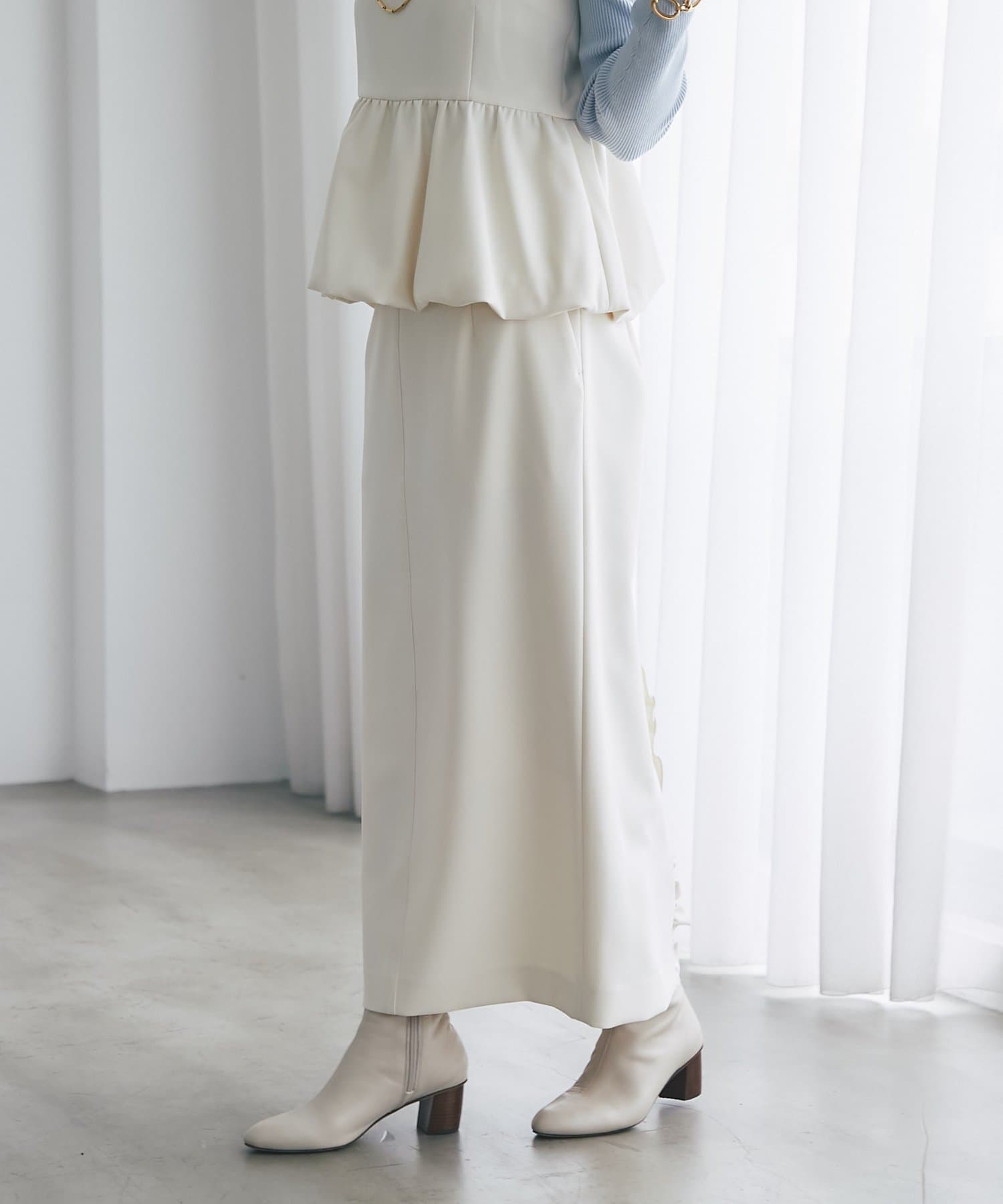 春まで使える！・セットアップ可】ダブルクロスナローマキシスカート