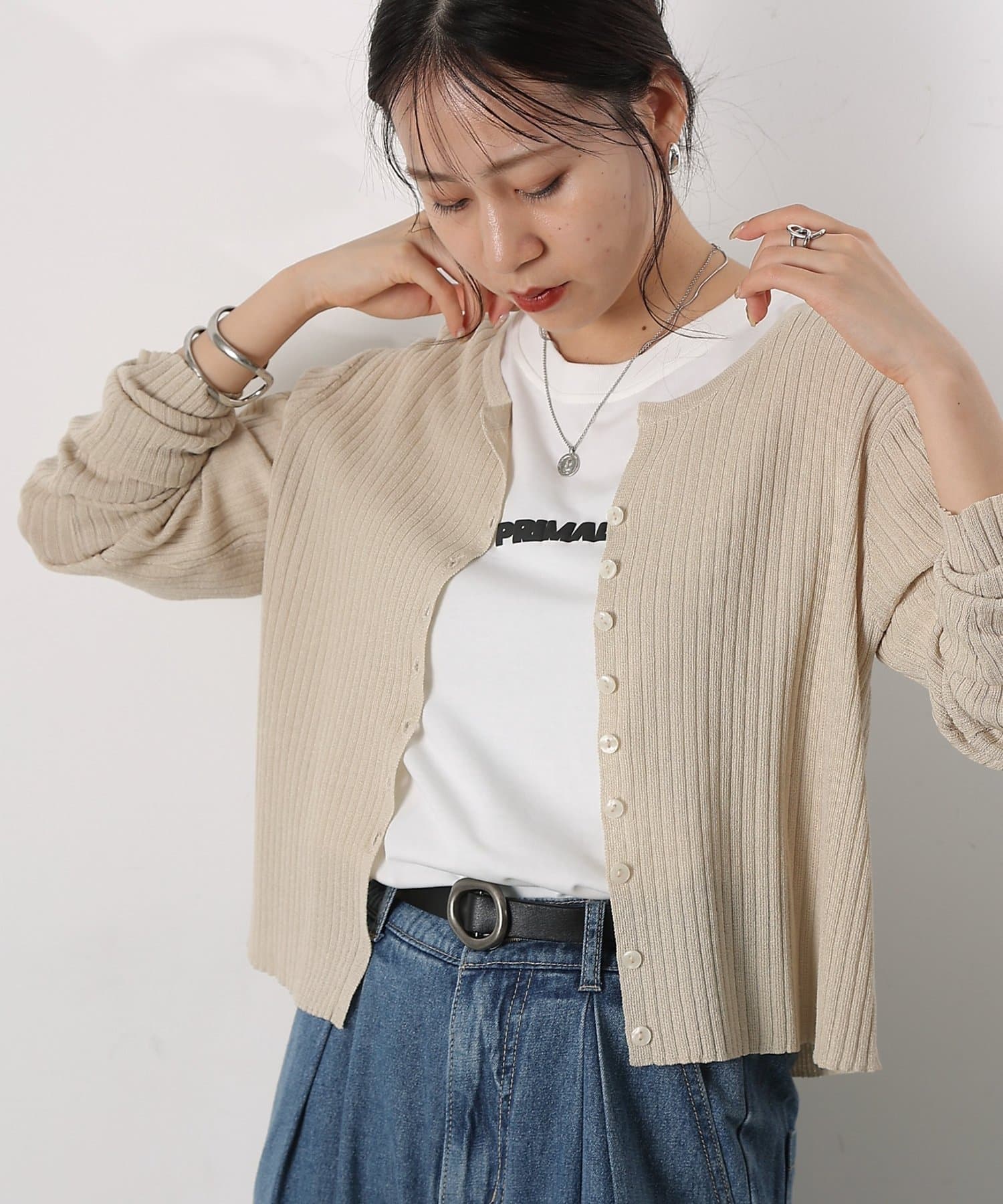 新色追加 / 着用動画あり】シアーリブカーディガン | COLONY 2139