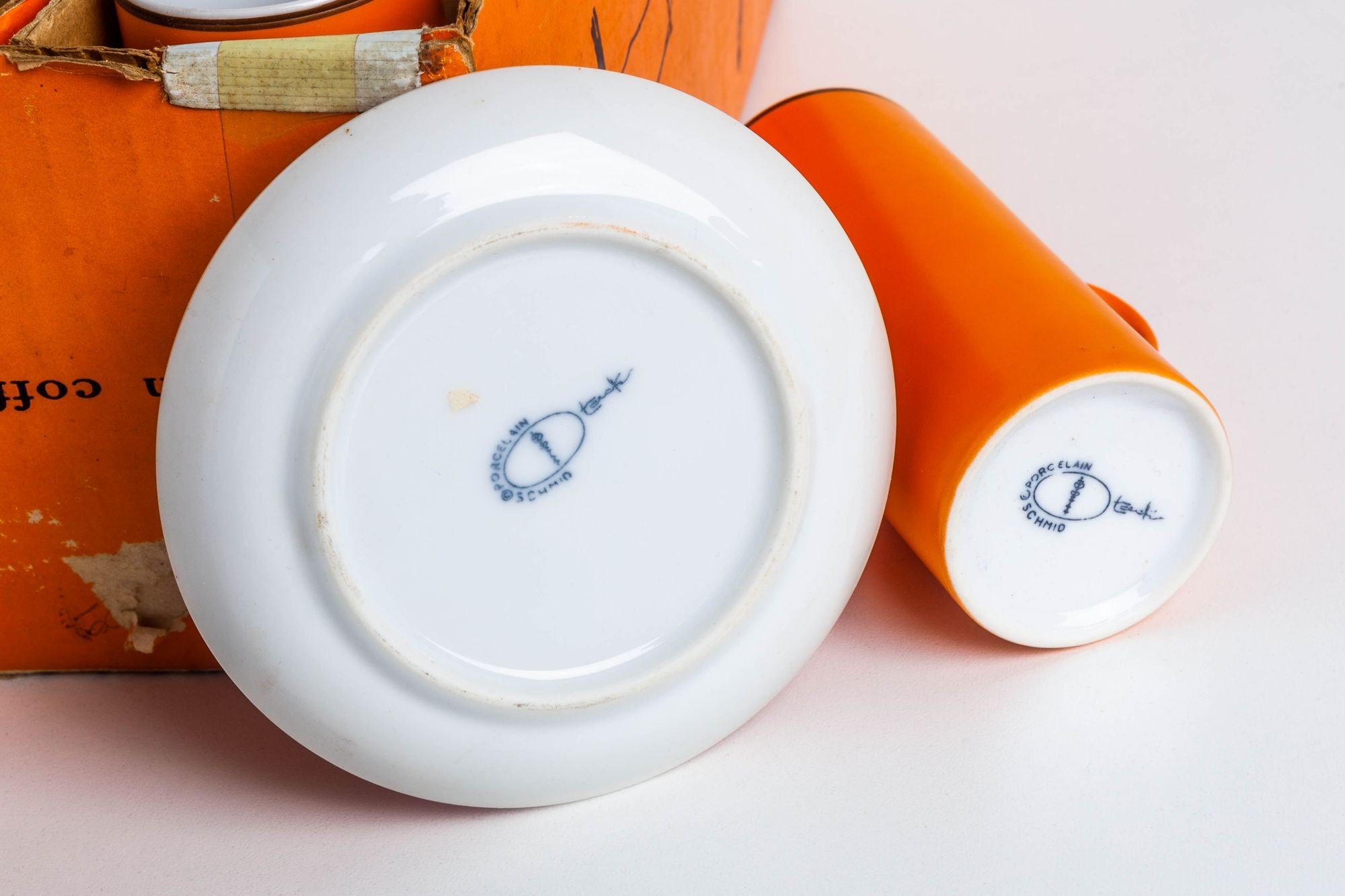 Lagardo Tackett for Schmid — Orange Demitasse Cup & Saucer Set