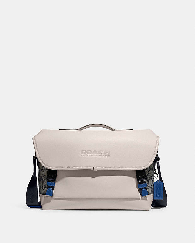 公式】COACH – コーチ | リーグ バイク バッグ シグネチャー ジャカード