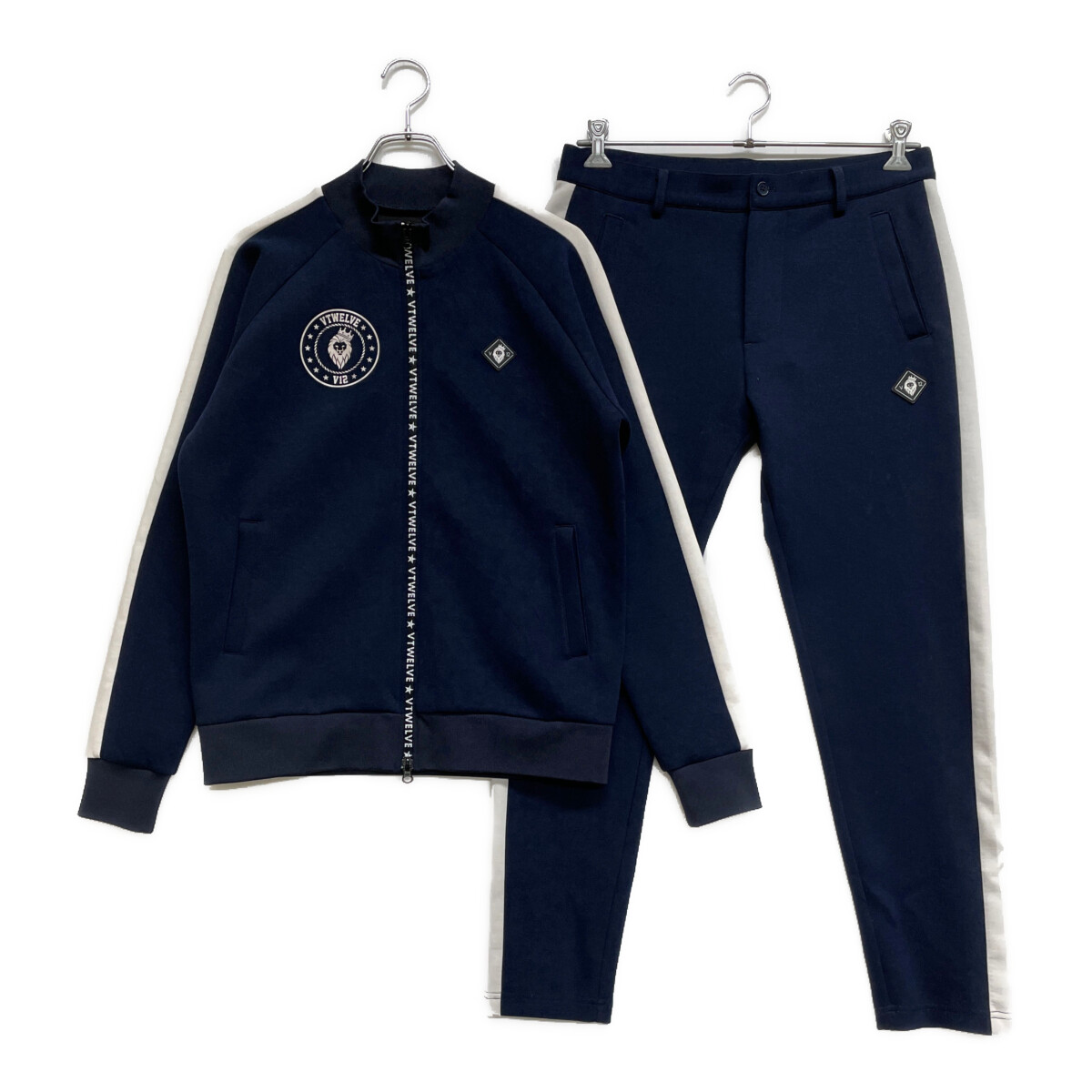 中古 メンズ ヴィ・トゥエルヴ V12 セットアップ M L 紺 ネイビー 訳