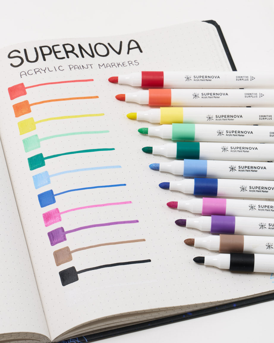 Supernova Acrylic Markers (Pack of 12) – Cognitive Surplus
