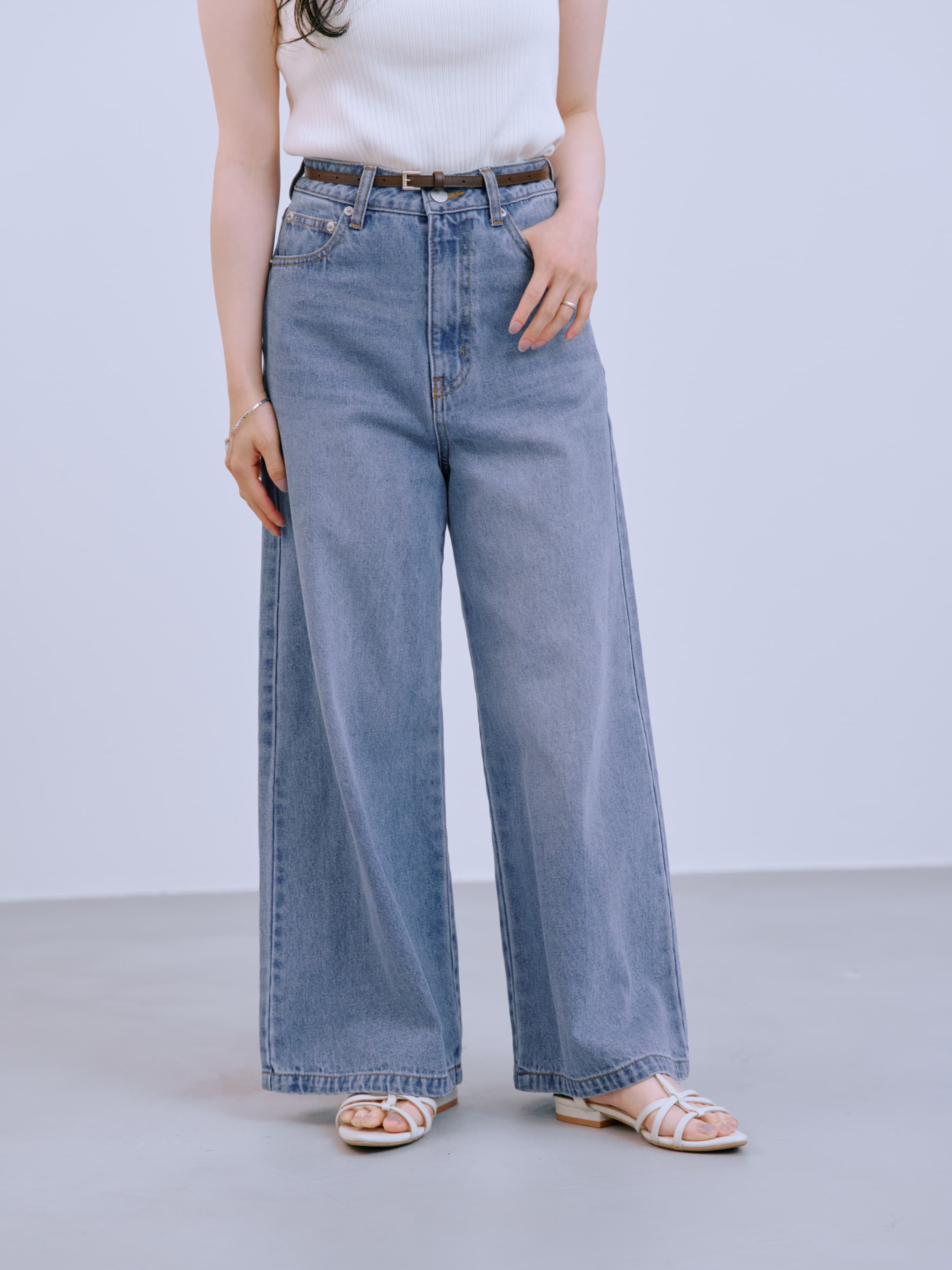 COHINA DENIM フレアワイド-short & regular | 小柄・低身長女性向け