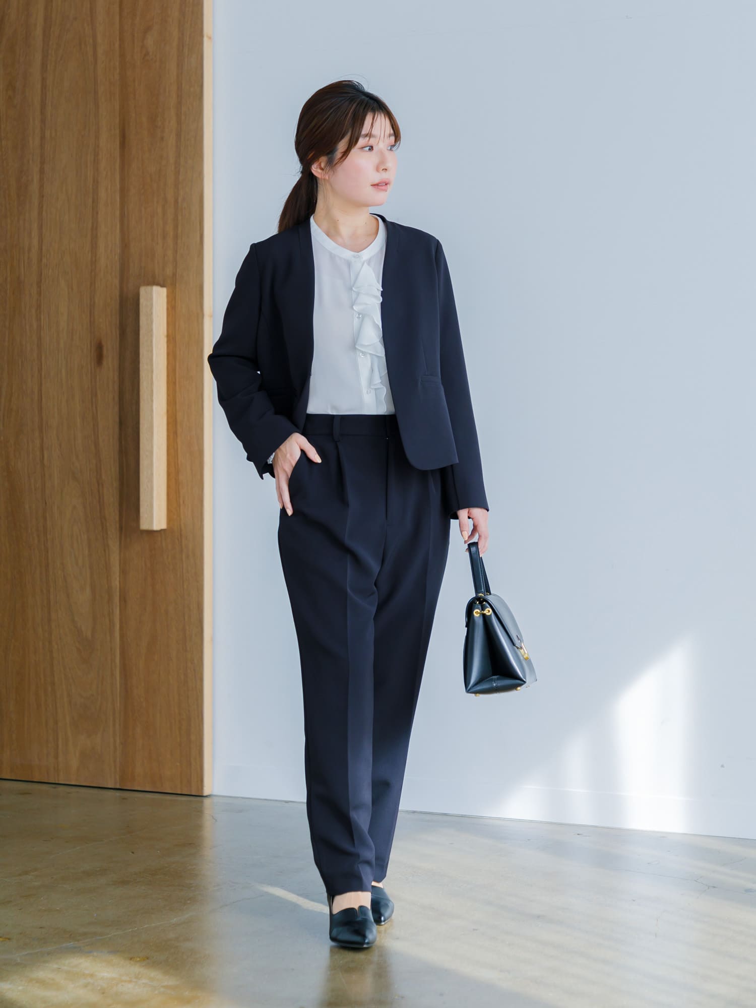 ダブルクロスウォッシャブルジャケット | 小柄・低身長女性向け