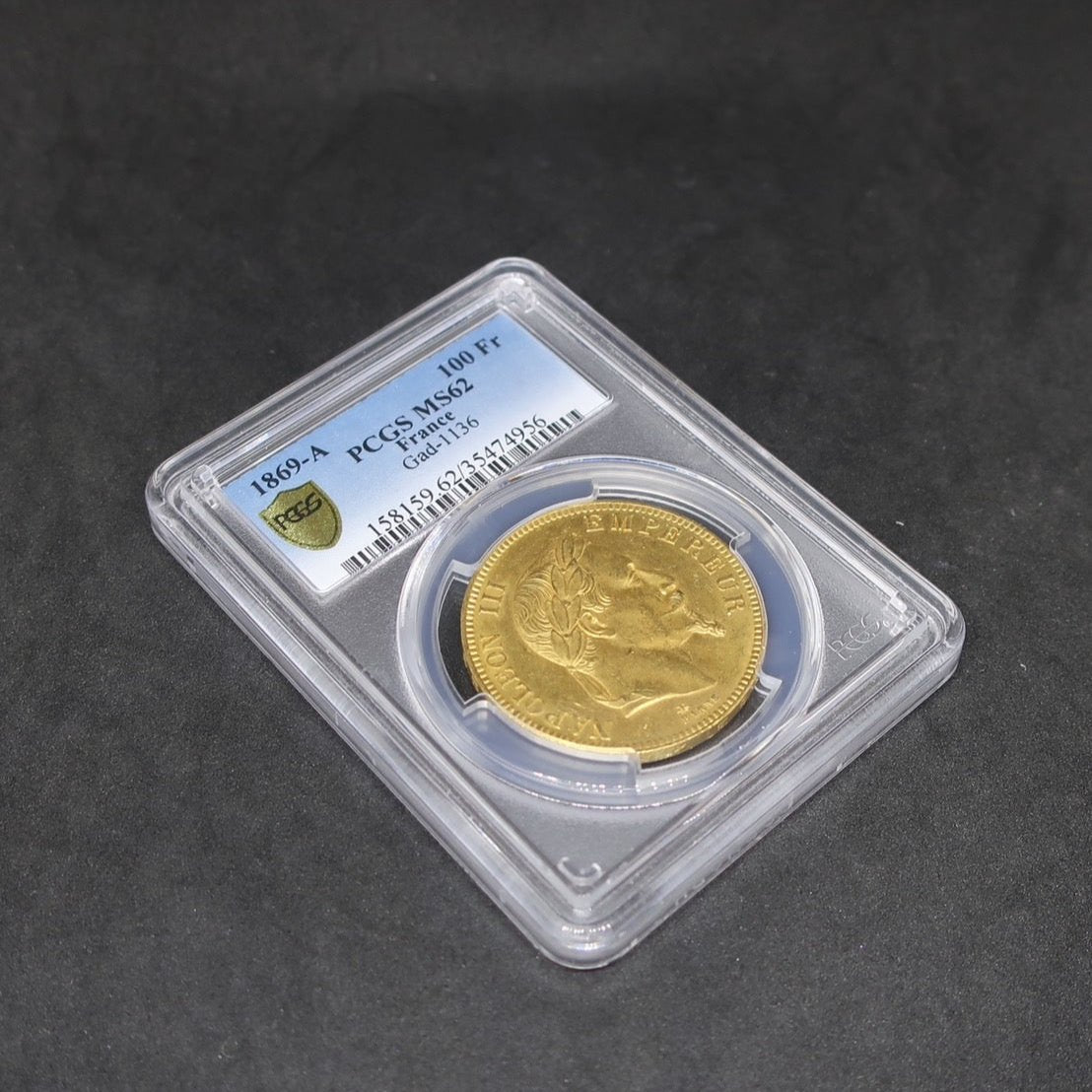 1869A フランス 100フラン金貨 ナポレオン3世 MS62 PCGS – CoinBlessing