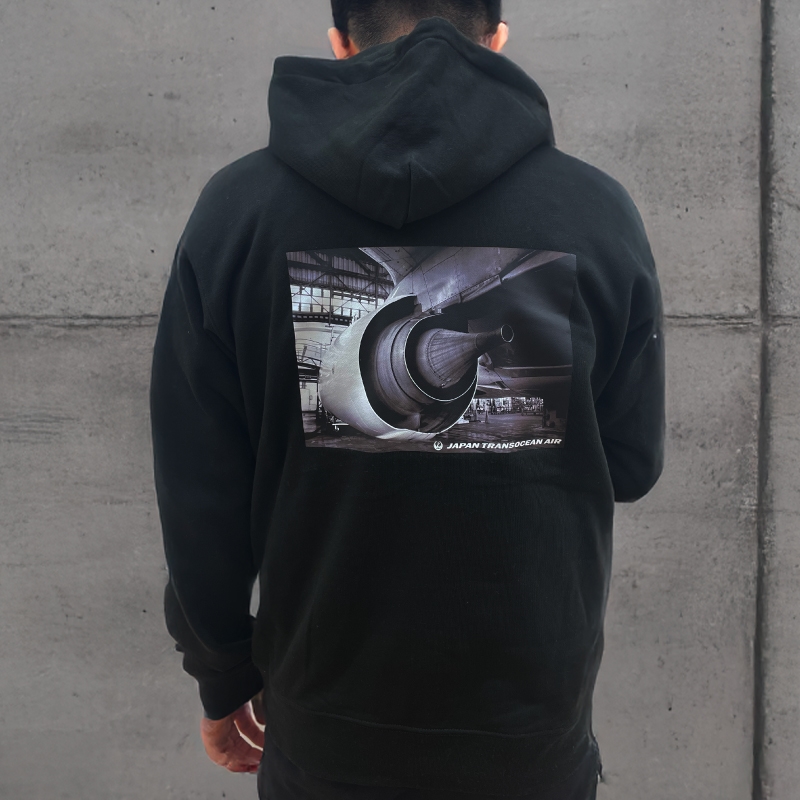 JTAオリジナルデザイン フード付きパーカー(M ブラック): 衣類・ライフ