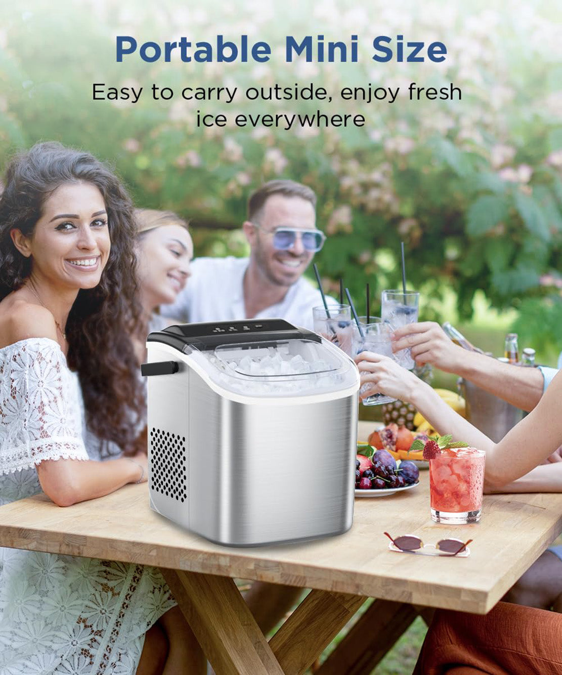 26.5lbs/24H Bullet Ice Countertop Ice Maker – Cowsar