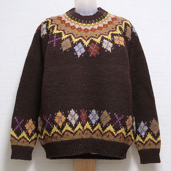 こげ茶系アーガイル丸ヨークセーター - ピンクハウス通販｜リサイクル