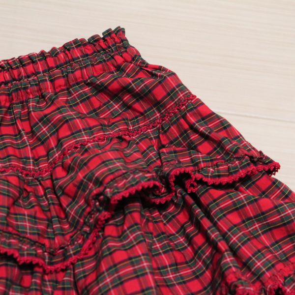赤タータンチェック段々スカート - ピンクハウス通販｜リサイクル