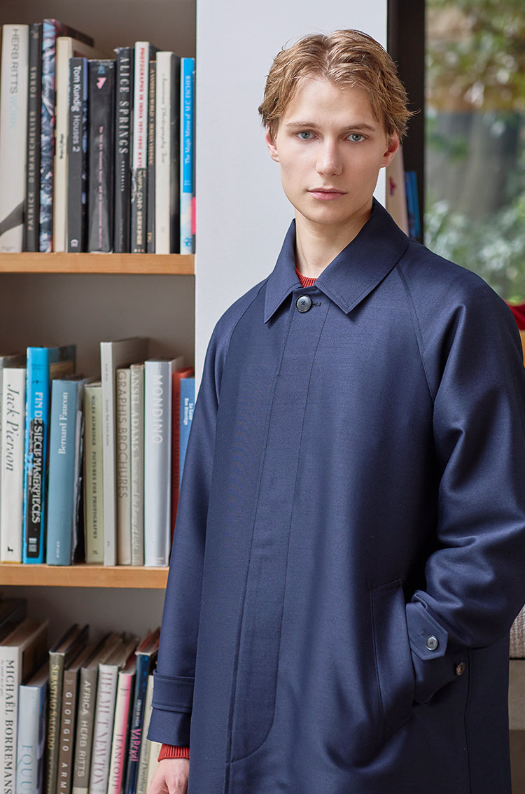 新色ネイビー登場】Silk Wool Bal Collar Coat – ＋CLOTHET ONLINE