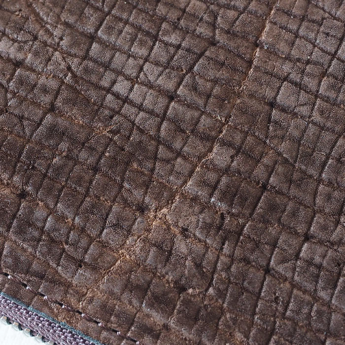 ZOO(ズー) 財布 長財布 カバ革 ラウンドファスナー ブラウン ピューマ