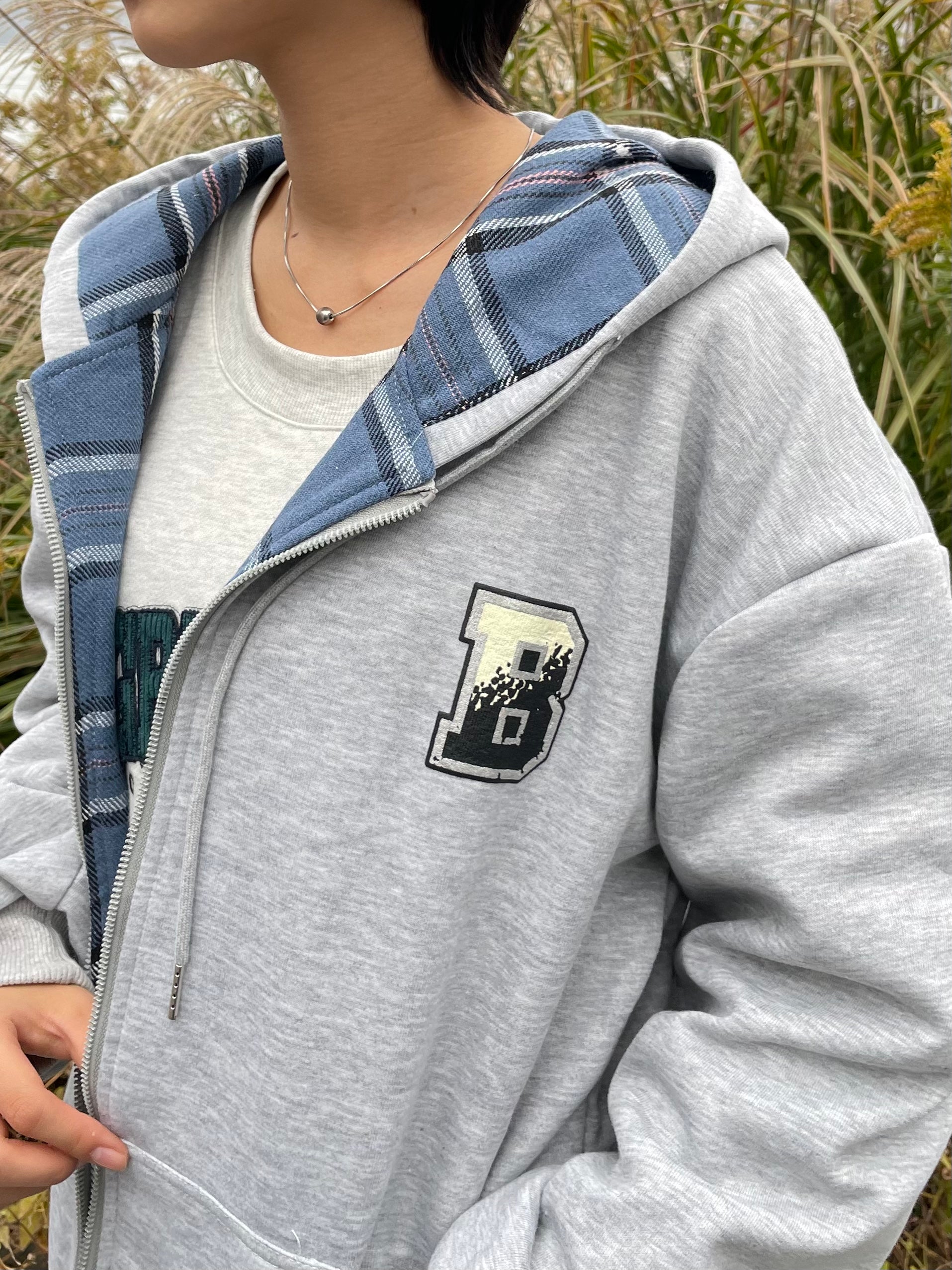 裏地チェックジップパーカー DPB64041 – CRAMMY