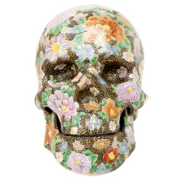 九谷焼SKULL～髑髏～ スカル大 極上花詰 - 九谷焼 髑髏 ～SKULL