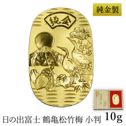 送料無料】 純金 小判 富士山 30g 桐箱名入れ無料 / 光則（金工芸