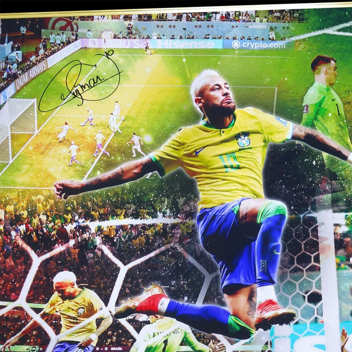 世界限定50枚] ネイマール直筆サイン入りグラフィックアート 