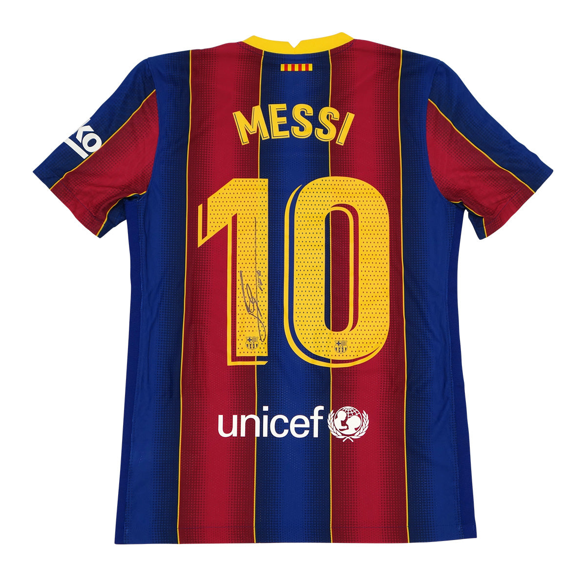 メモラビリア】メッシ直筆サイン入りバルセロナ2020-21ホームサッカー