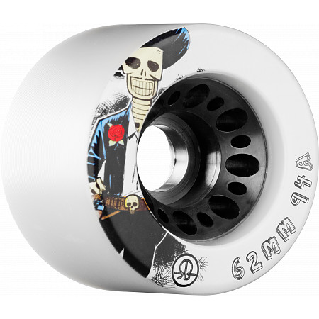 Rollerbones Day pf the Dead Speed wheel 62mm x94a White 4 Pk
