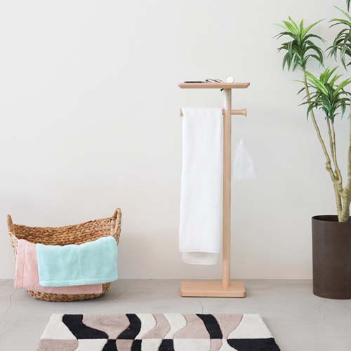 旭川家具 cosine コサイン タオルラックテーブル 国産家具 無垢