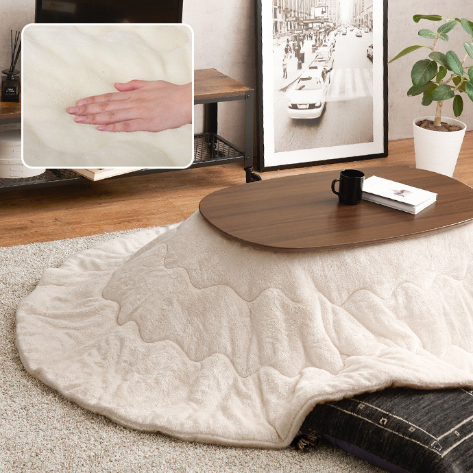 g78619]【楕円形:天板 90cm×50cm】Carmina こたつ+掛け布団2点セット