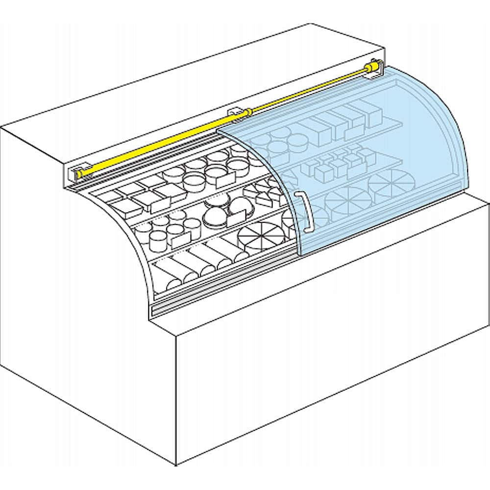 冷蔵ショーケース用 引戸クローザー 500-629-540 ソフトクローズ仕様