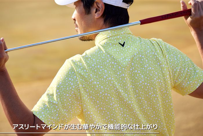 キャロウェイ MINI-FLOWER-PRINT SHIRT＜裏クール・ミニフラワー