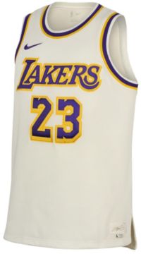 Nike Men's Los Angeles Lakers LeBron James #23 White Authentic