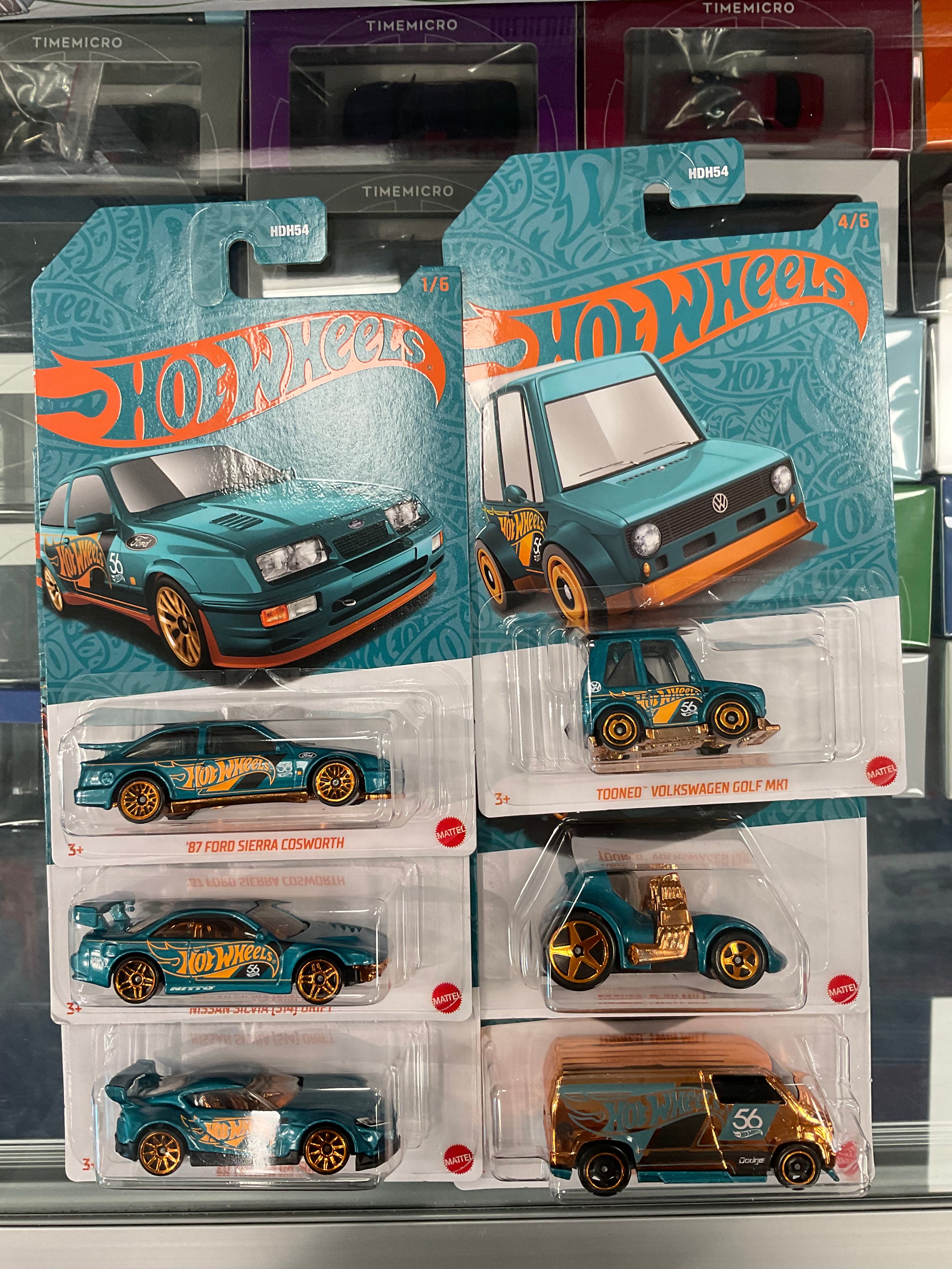 Hot wheels Pearl & Chrome 56th anniversary F set of 6 cars – Diecastz
