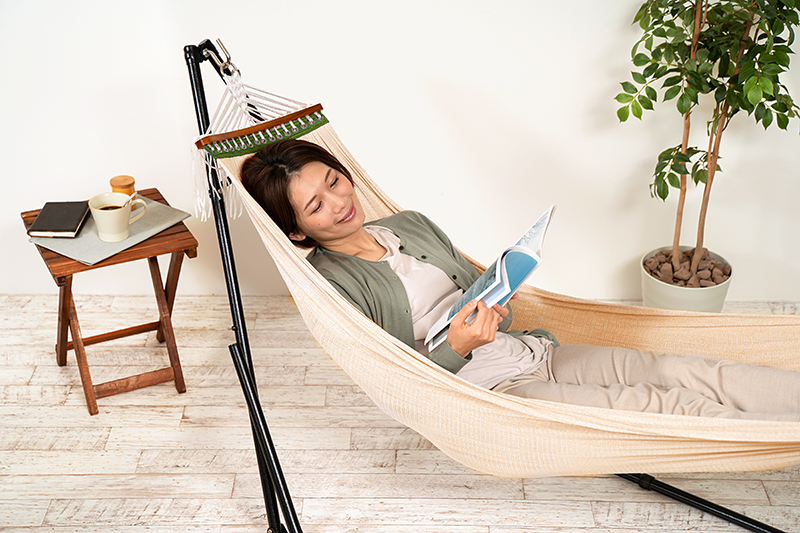 組立簡単 シフラス 3WAY 自立式ポータブルハンモック メッシュ生地