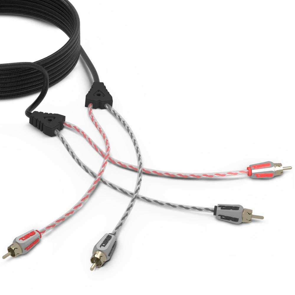 DS18 HQRCA-20FT Dual Twist RCA Cable - 20 Ft Long. These cables
