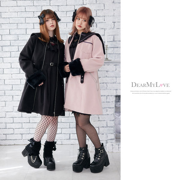サイドチェーンセーラー闇属性コート – レディースファッション通販の