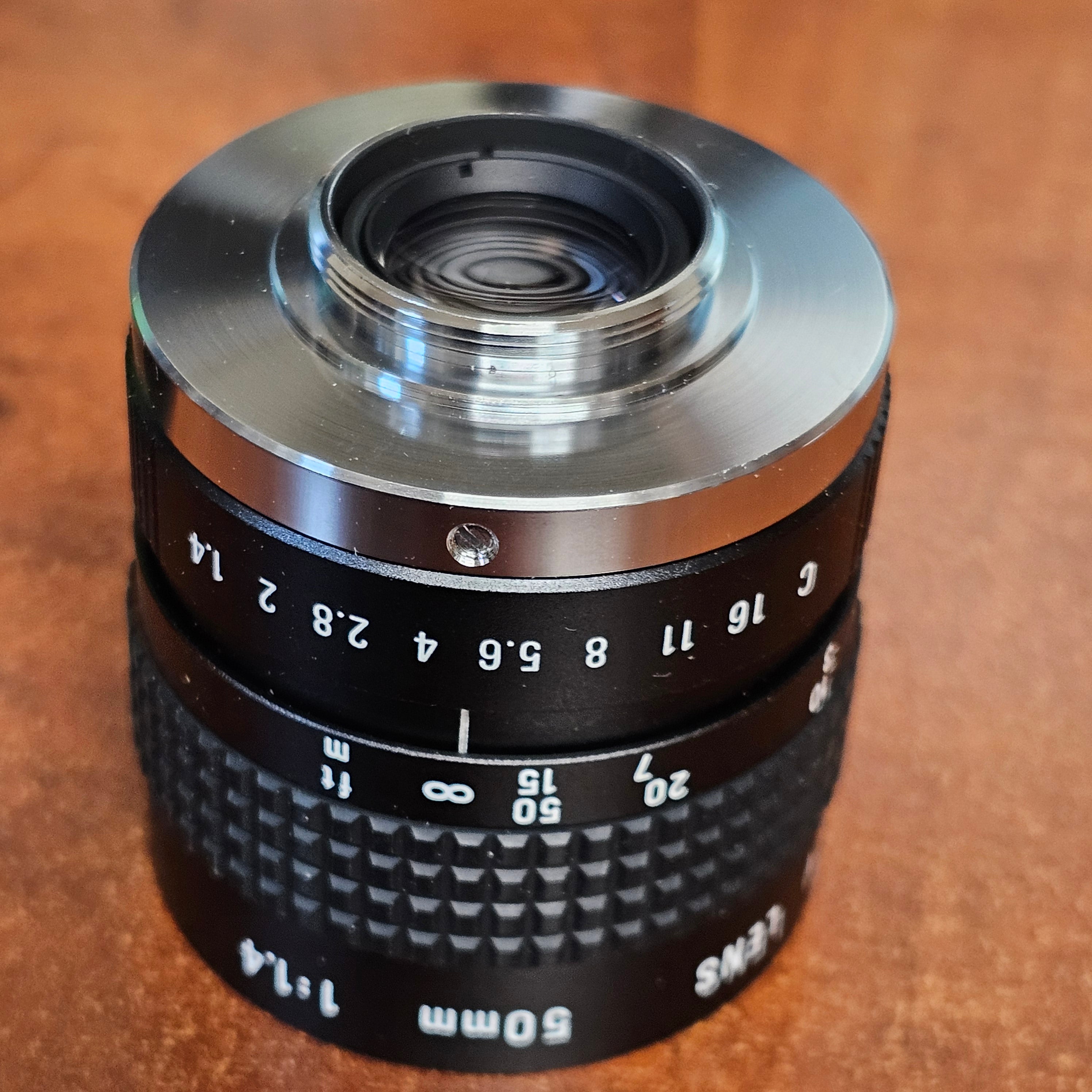 Pentax Cosmicar 50mm f1.4 TV C-Mount Lens S# N/A – Du-All Camera