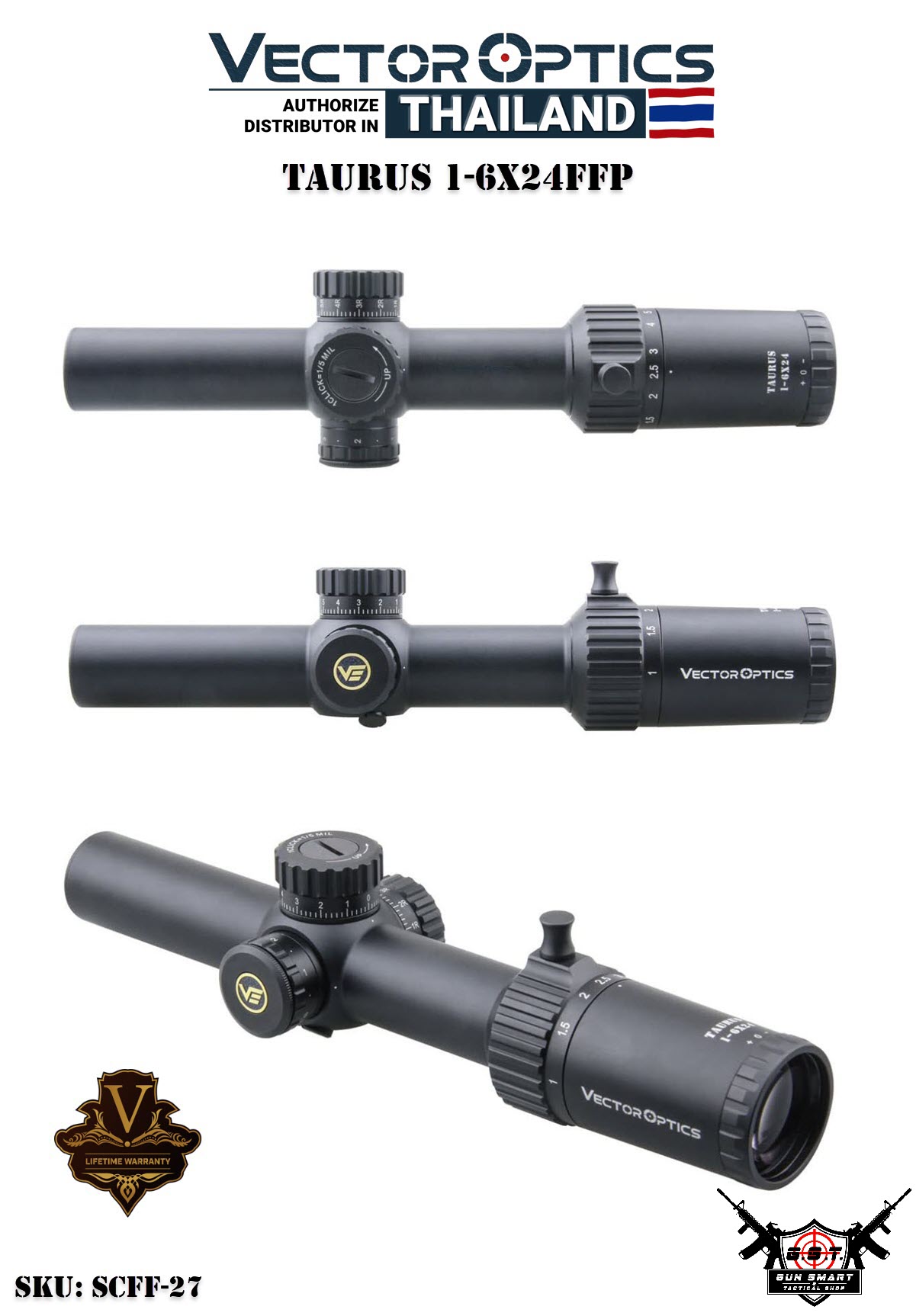 TAURUS 1-6X24FFP - VectorOpticsThailand