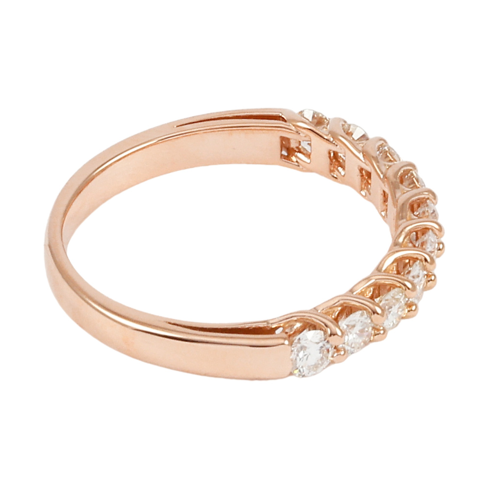 K18ピンクゴールド ダイヤモンド ハーフエタニティ リング J351666