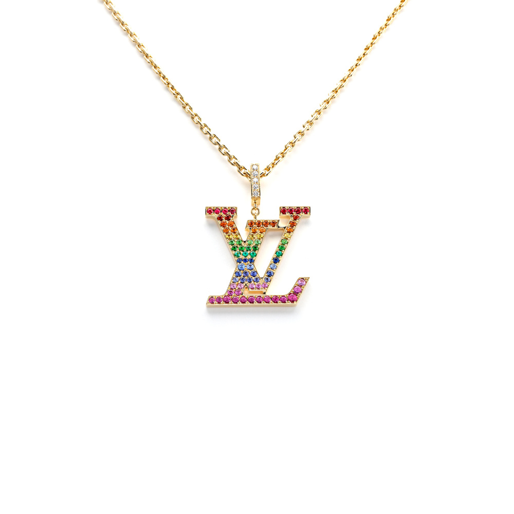 中古] ルイ・ヴィトン パンダンティフ LV XL レインボー(イエロー