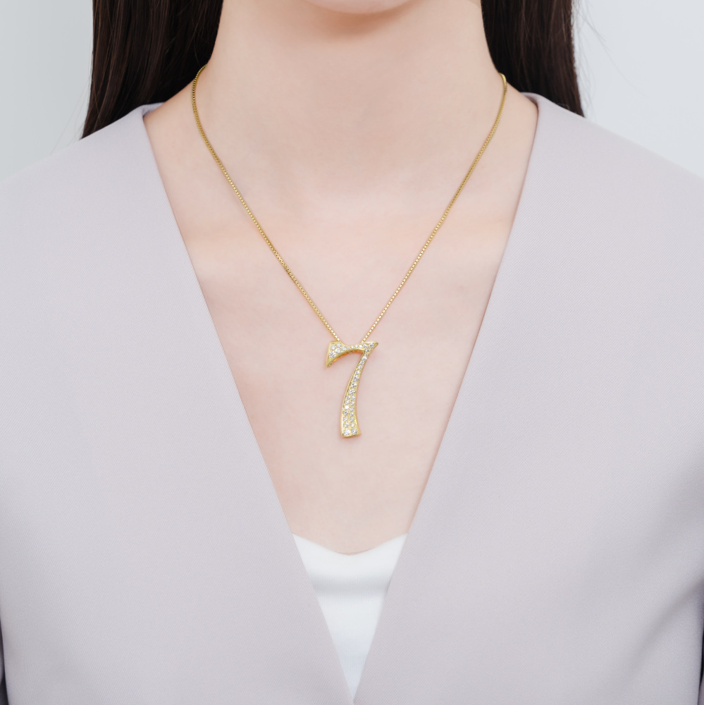 新品] ユキザキ ノンブル ナンバーペンダントトップ【7】Lサイズ【正規