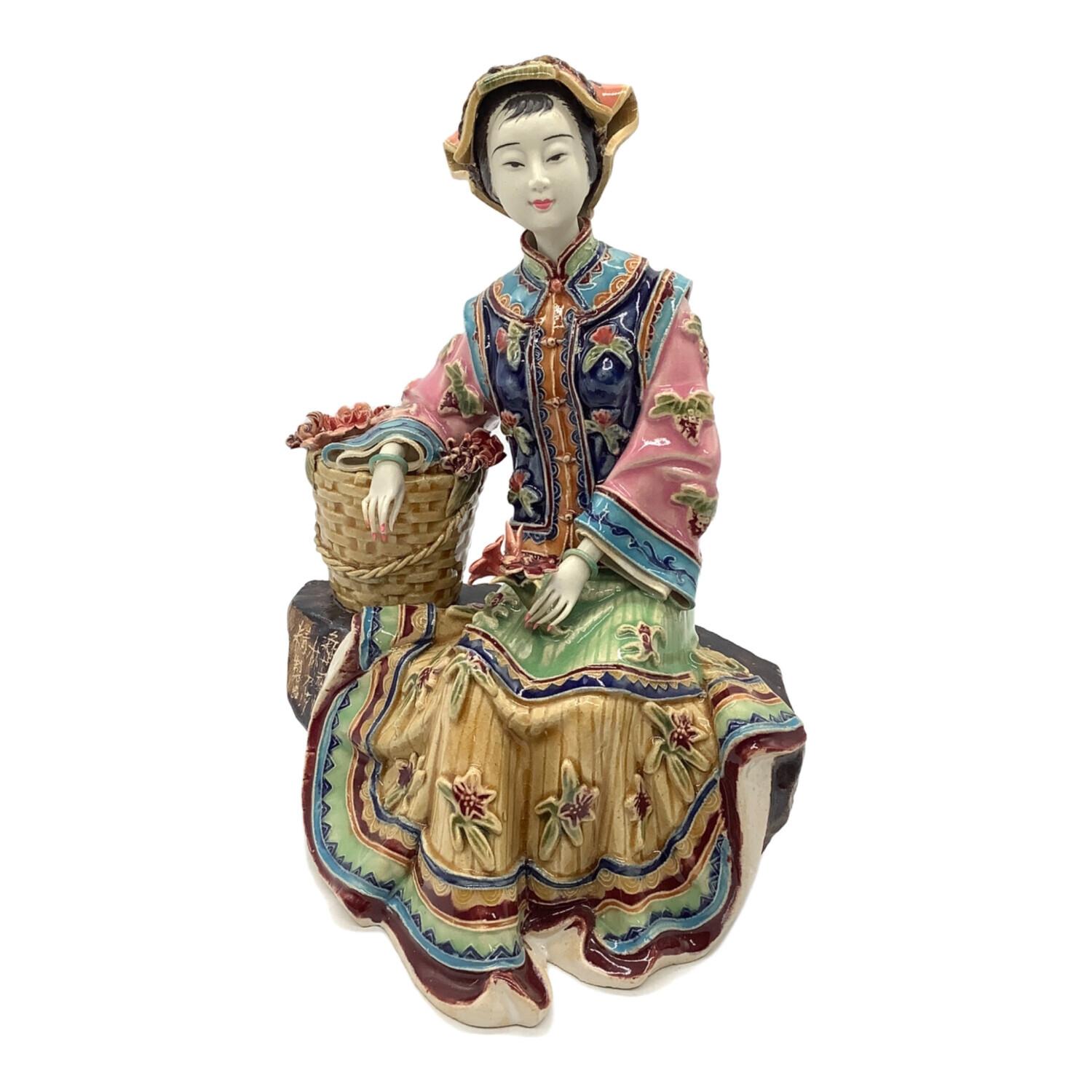 林乃河 中国 石湾陶器 婦人人形 美人像｜トレファクONLINE