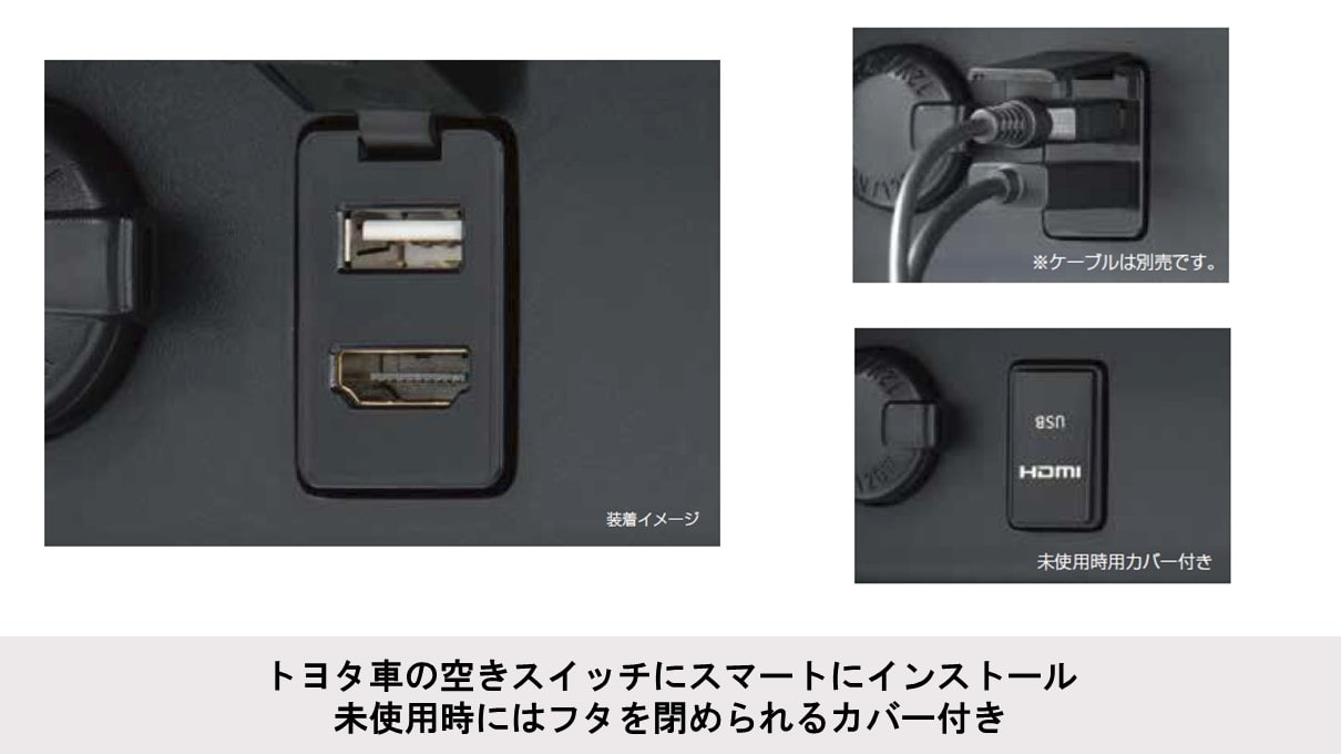 2014年～2019年製アルパインカーナビ専用 ビルトインUSB/HDMI接続
