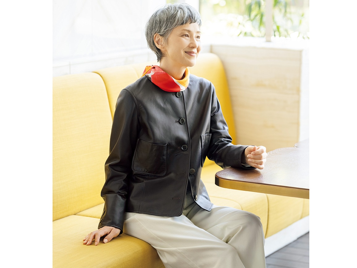 49AV．ジュンコシマダ・ノーカラーシープレザージャケット(36_36