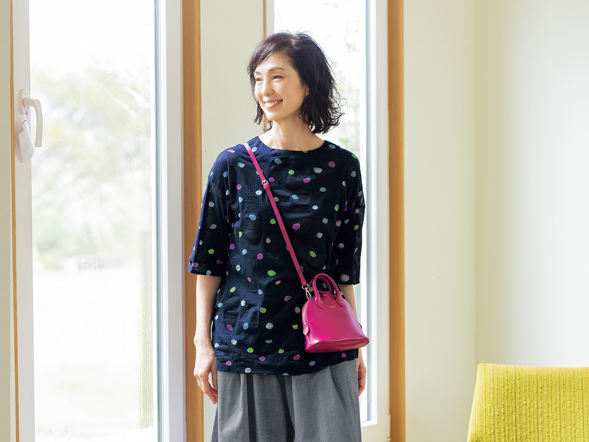 こだわりの涼やかTブラウス(02_M 71_ライトグリーン無地