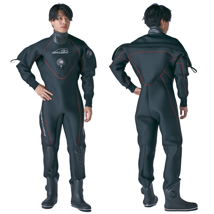 mic21ダイビングショップ[ GRUSH ] GRUSH ドライスーツ メンズ BK