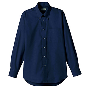 オックスフォード長袖シャツ FB4510U－8 ネイビー| 作業服