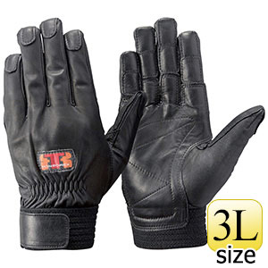 トンボレックス 牛革製手袋 CS－701BK 中厚・ロールガード