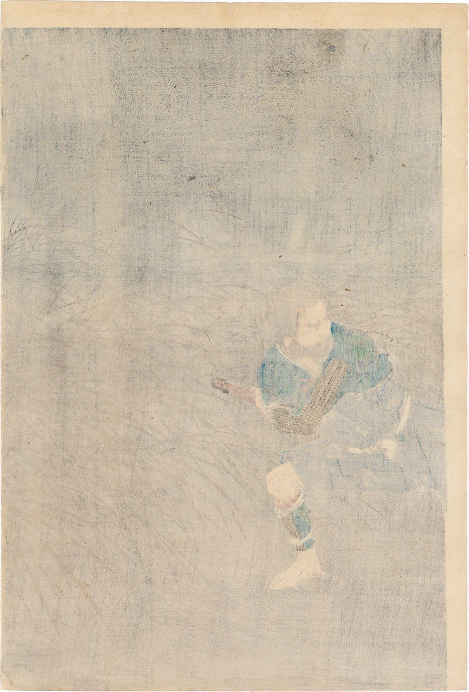 Yoshitoshi 芳年: Flute Player Triptych (Sold) – Egenolf Gallery