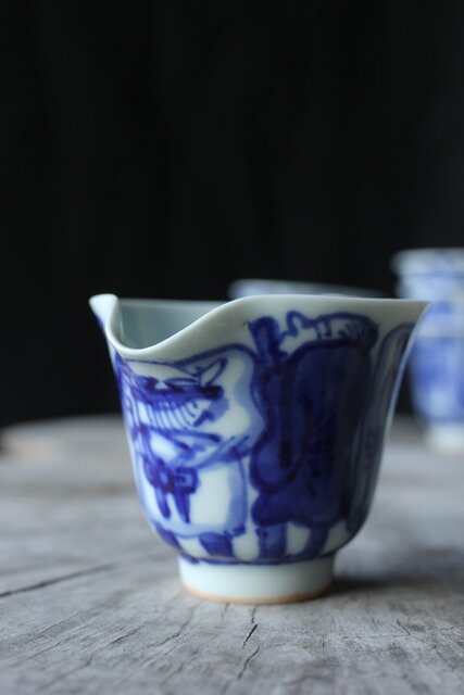 煎茶 青木木米 在銘 色絵 茶器揃(K-LC755)