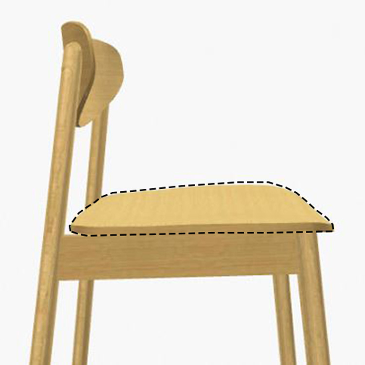 アームレスチェア CW5645 板座 ウォールナットナチュラル 通販