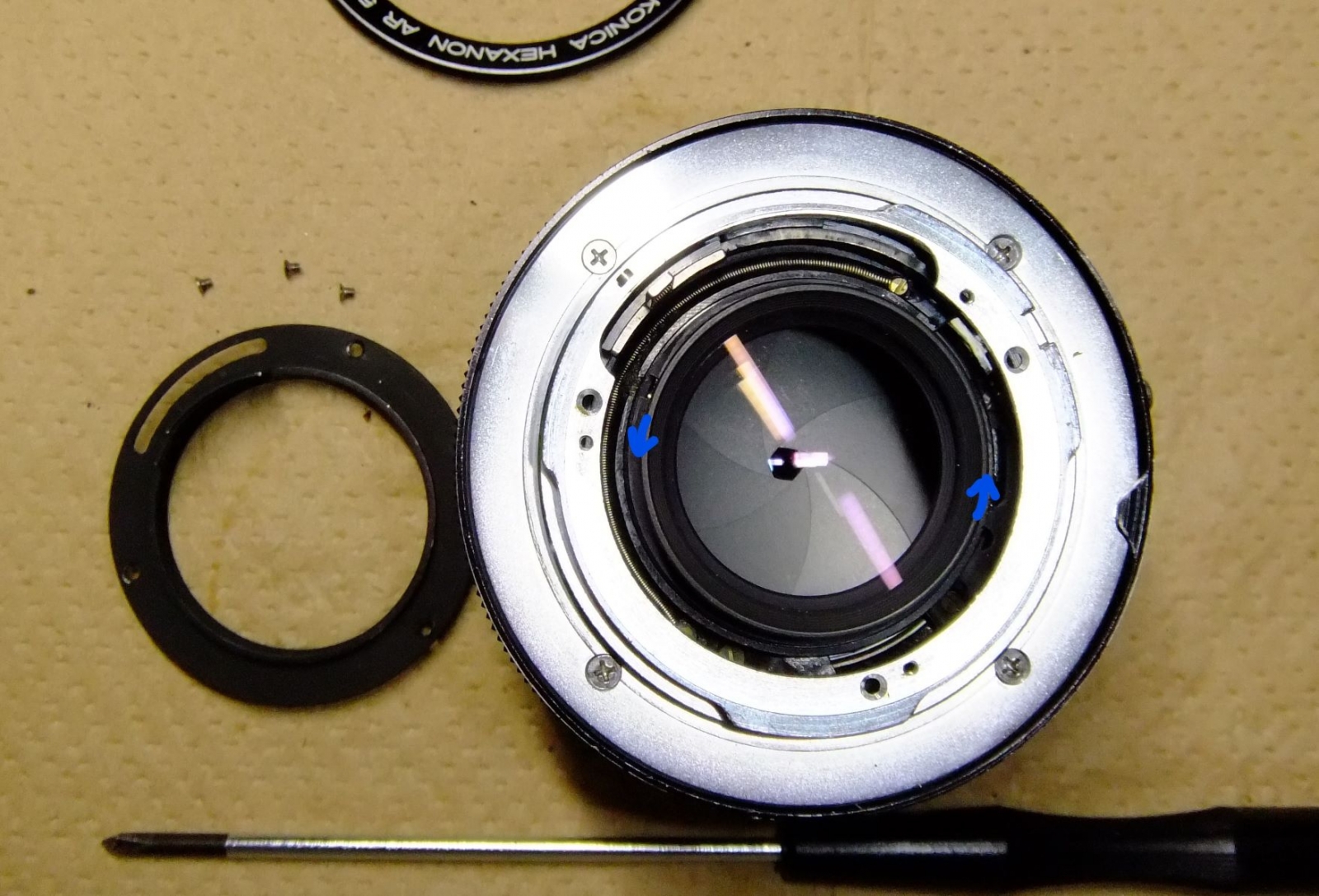 KONICA HEXANON 52mm F1.8 ジャンクレンズ分解修理 (2本目）: ねこの