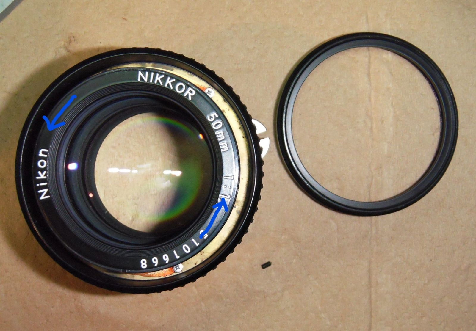 Nikon Ai NIKKOR 50mm F1.4S ジャンクレンズ分解修理: ねこの空中散歩